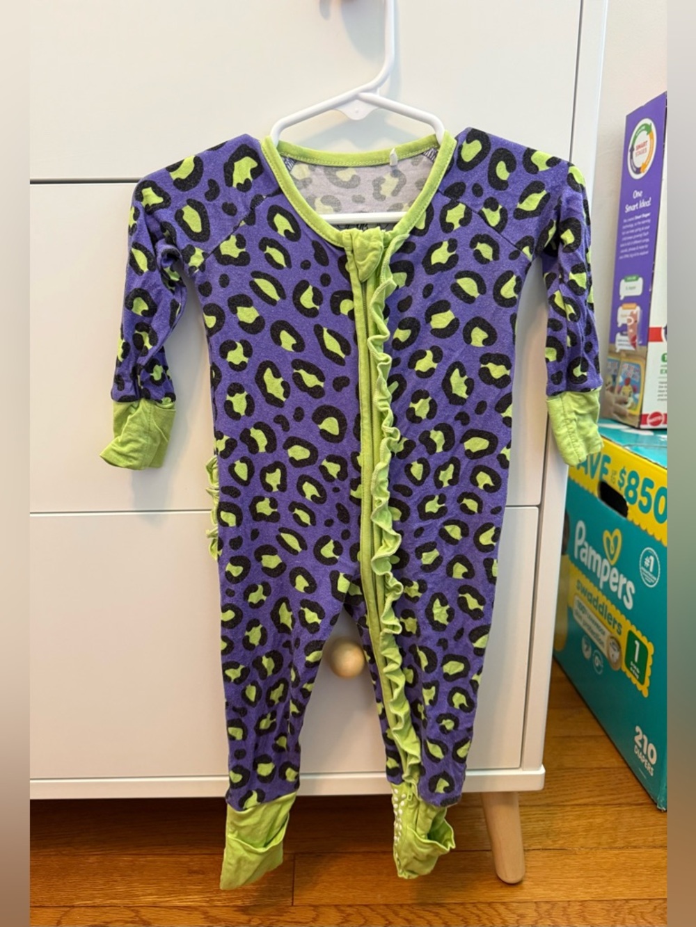 Glitter Babiez leopard bamboo zippy pajamas